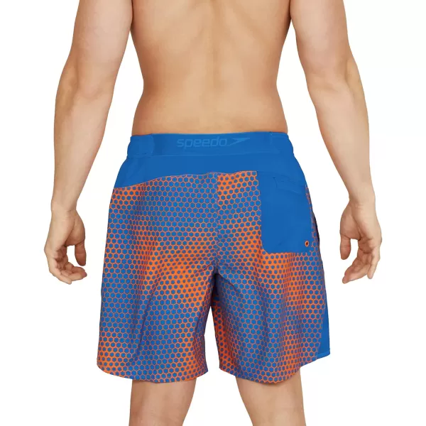 Speedo Mens Swim Trunk Mid Length MarinaHex Explorer Palace Blue