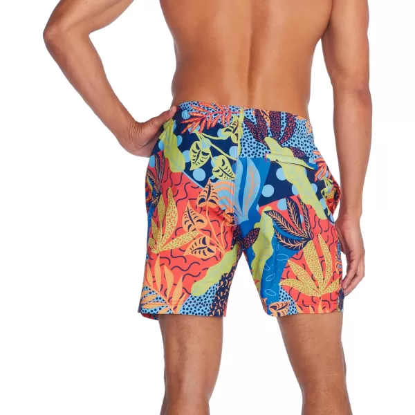 Speedo Mens Swim Trunk Mid Length Redondo PrintedPuzzled Floral