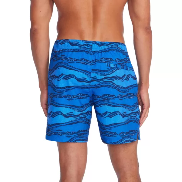 Speedo Mens Swim Trunk Mid Length Redondo PrintedSane Reflection