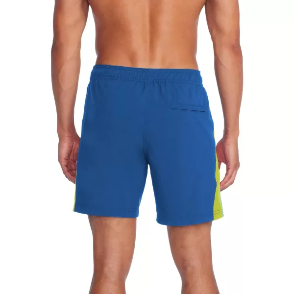 Speedo Mens Swim Trunk Mid Length Redondo StripeVertical Turkish Sea