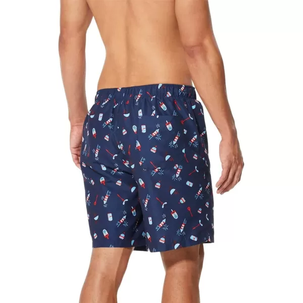 Speedo Mens Swim Trunk Mid Length SeasideRwb Speedo Navy