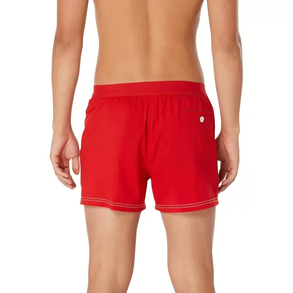 Speedo Mens Swim Trunk Short Length Beachsider SolidHigh Risk Red