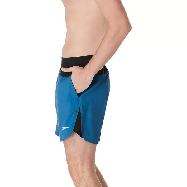 Speedo Mens Swim Trunk Short Length Fitness TrainingAtlantic Blue