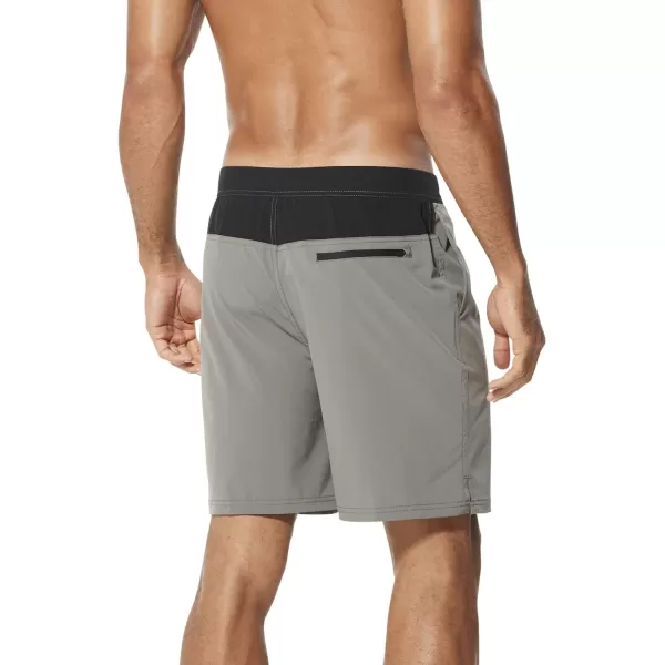 Speedo Mens Swim Trunk Short Length Fitness TrainingBlackGrey