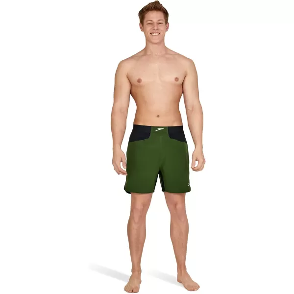 Speedo Mens Swim Trunk Short Length Fitness TrainingDouglas Fir