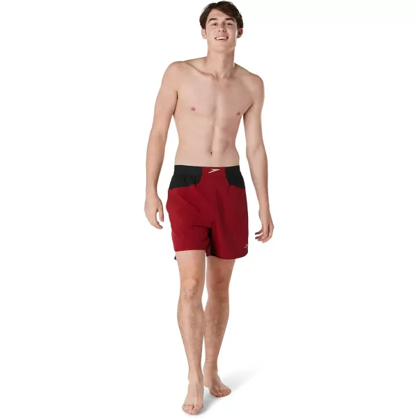 Speedo Mens Swim Trunk Short Length Fitness TrainingRhubarb