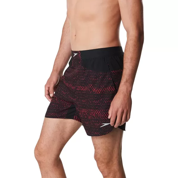 Speedo Mens Swim Trunk Short Length Fitness TrainingTraxsition High Risk Red