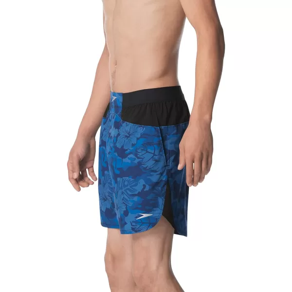 Speedo Mens Swim Trunk Short Length Fitness TrainingTropical Peacoat