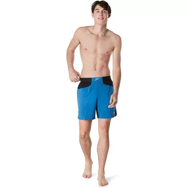 Speedo Mens Swim Trunk Short Length Fitness TrainingVallarta Blue