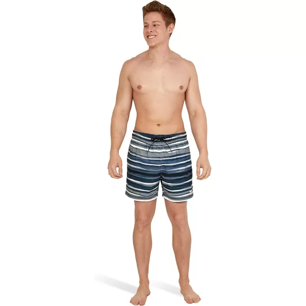 Speedo Mens Swim Trunk Short Length Redondo Comfort Liner PrintCurrent Anthracite