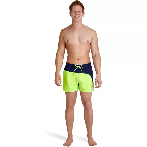 Speedo Mens Swim Trunk Short Length Redondo SolidBlock Green Gecko