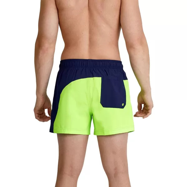 Speedo Mens Swim Trunk Short Length Redondo SolidBlock Green Gecko