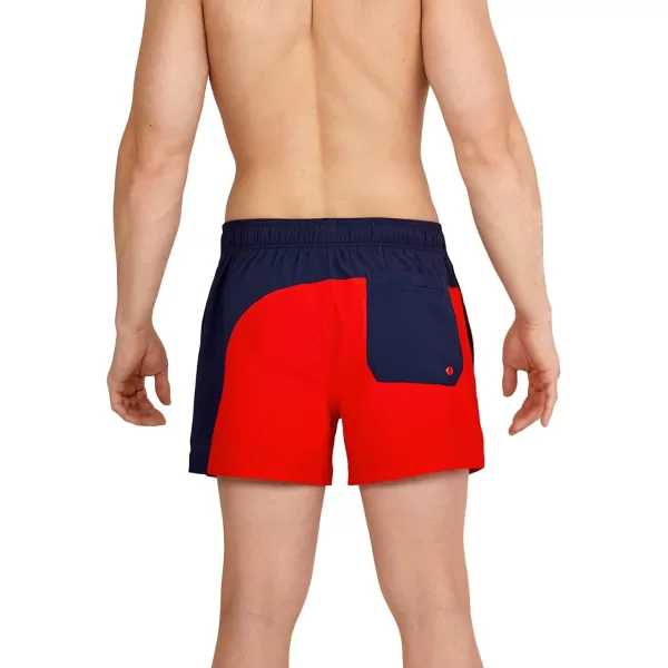 Speedo Mens Swim Trunk Short Length Redondo SolidBlock High Risk Red