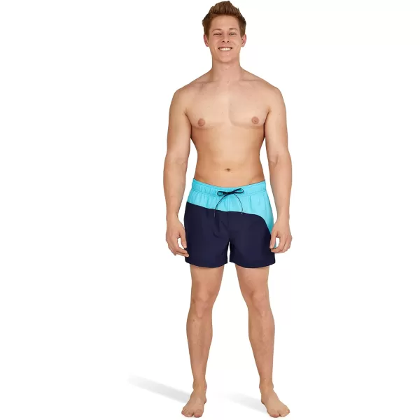 Speedo Mens Swim Trunk Short Length Redondo SolidBlock Peacoat