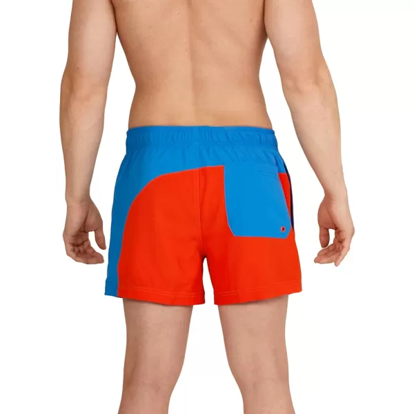 Speedo Mens Swim Trunk Short Length Redondo SolidBlock Spicy Orange