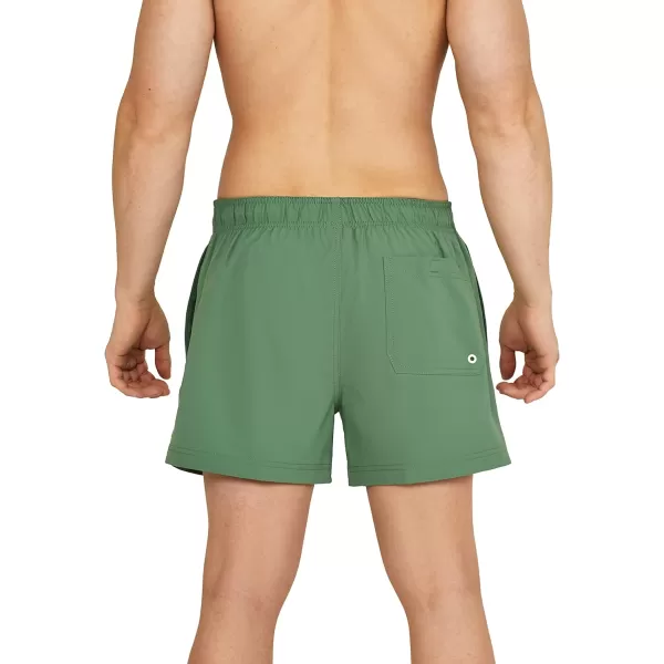 Speedo Mens Swim Trunk Short Length Redondo SolidDark Ivy
