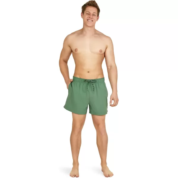 Speedo Mens Swim Trunk Short Length Redondo SolidDark Ivy