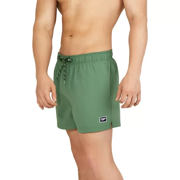 Speedo Mens Swim Trunk Short Length Redondo SolidDark Ivy