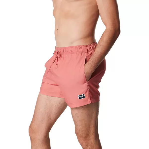 Speedo Mens Swim Trunk Short Length Redondo SolidFaded Rose