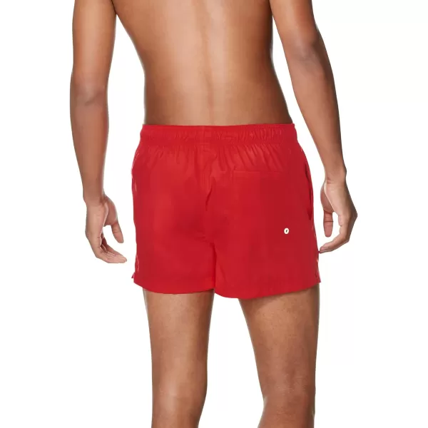 Speedo Mens Swim Trunk Short Length Redondo SolidHigh Risk Red