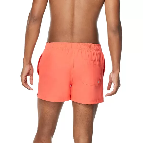 Speedo Mens Swim Trunk Short Length Redondo SolidHot Coral