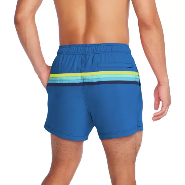 Speedo Mens Swim Trunk Short Length Redondo StripedHorizontal Arctic Glass