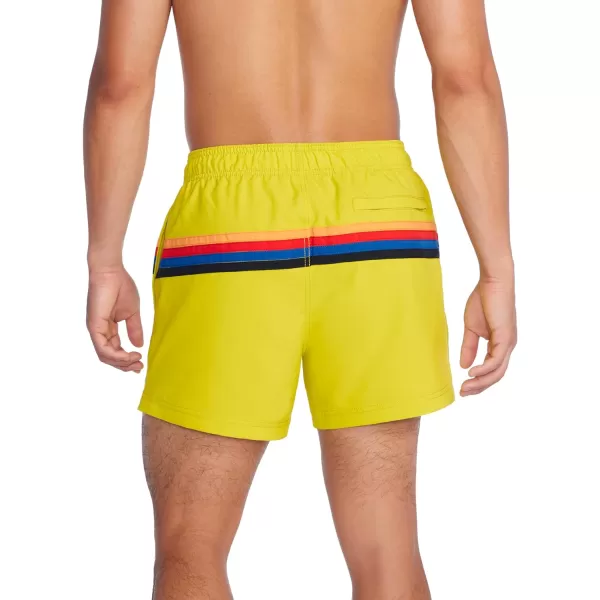 Speedo Mens Swim Trunk Short Length Redondo StripedHorizontal Bitterlime