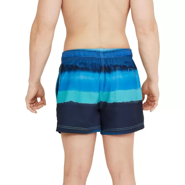 Speedo Mens Swim Trunk Short Length Redondo StripedStorm Palace Blue