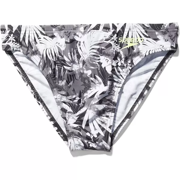 Speedo Mens Swimsuit Brief Creora Highclo PrintedBlackWhite