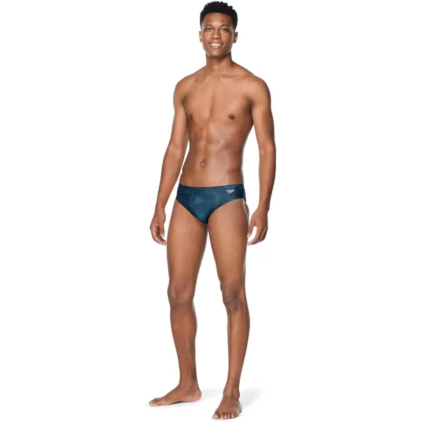 Speedo Mens Swimsuit Brief Creora Highclo PrintedFlare Moonlit Ocean