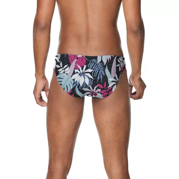 Speedo Mens Swimsuit Brief Creora Highclo PrintedFloral Fuchsia