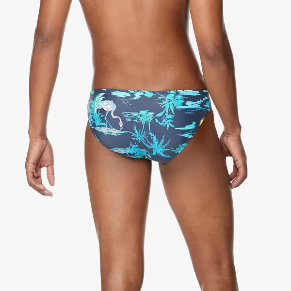 Speedo Mens Swimsuit Brief Creora Highclo PrintedParadise Peacoat