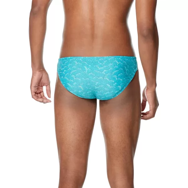 Speedo Mens Swimsuit Brief Creora Highclo PrintedPuzzle Ceramic