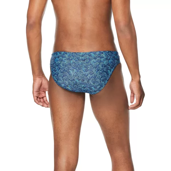 Speedo Mens Swimsuit Brief Creora Highclo PrintedPuzzle Ocean Depths