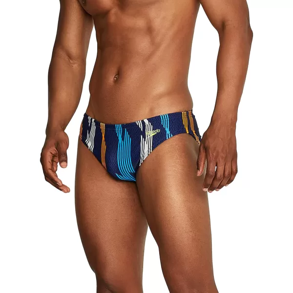 Speedo Mens Swimsuit Brief Creora Highclo PrintedSea Ridge Oriole