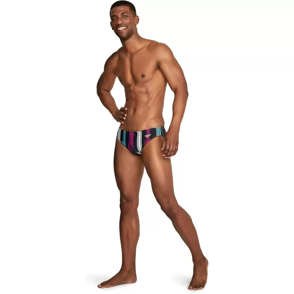 Speedo Mens Swimsuit Brief Creora Highclo PrintedSea Ridge Porcelain