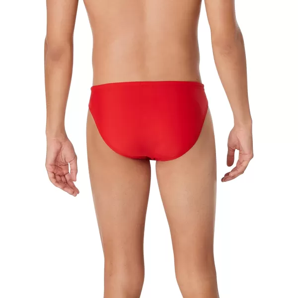 Speedo Mens Swimsuit Brief Eco Flex 2 Outseam BeachstarBlock High Risk Red