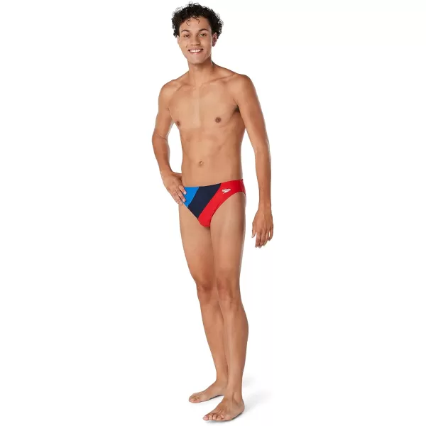 Speedo Mens Swimsuit Brief Eco Flex 2 Outseam BeachstarBlock High Risk Red