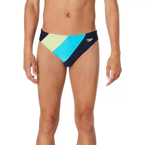 Speedo Mens Swimsuit Brief Eco Flex 2 Outseam BeachstarBlock Peacoat