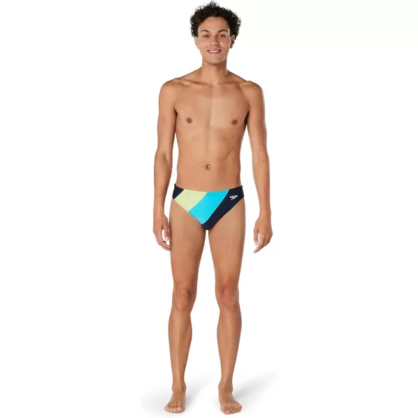 Speedo Mens Swimsuit Brief Eco Flex 2 Outseam BeachstarBlock Peacoat