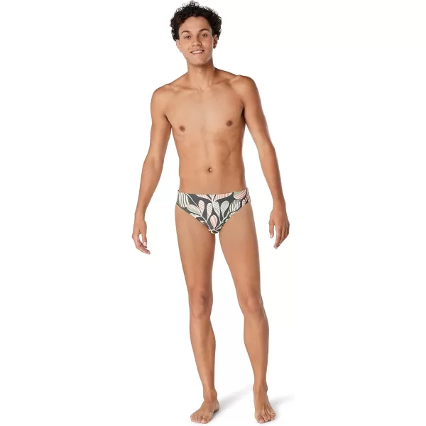 Speedo Mens Swimsuit Brief Eco Flex 2 Outseam BeachstarCool Coral Volcanic Ash