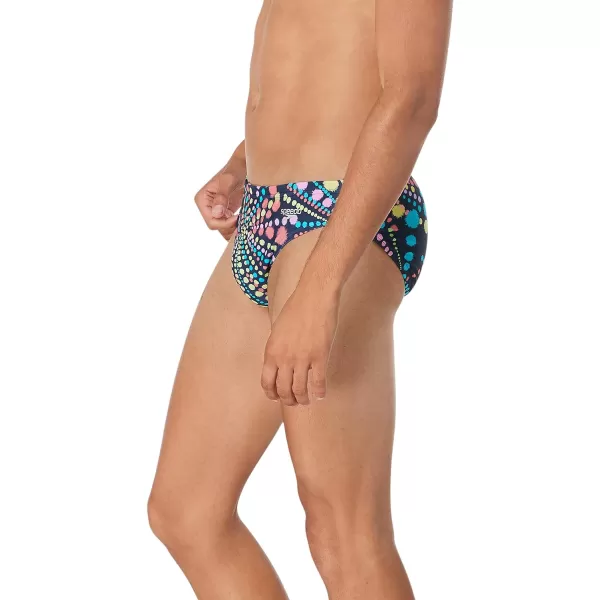 Speedo Mens Swimsuit Brief Eco Flex 2 Outseam BeachstarDot Burst Naval Academy