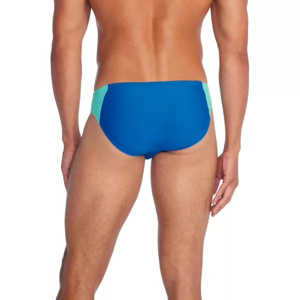 Speedo Mens Swimsuit Brief Eco Flex 2 Outseam BeachstarVertical Block Turkish Sea