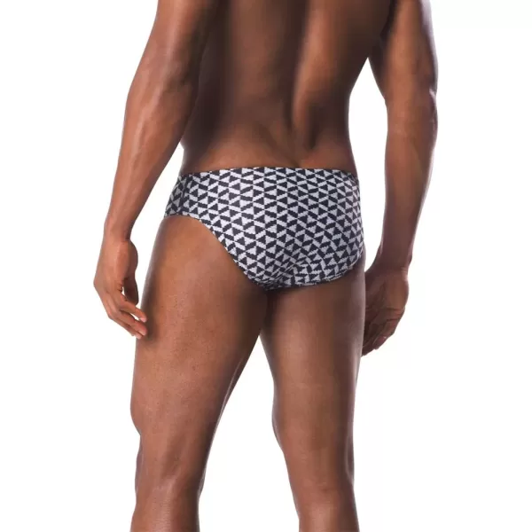 Speedo Mens Swimsuit Brief Endurance Lite Turnz PrintedDiscontinuedBlackGrey