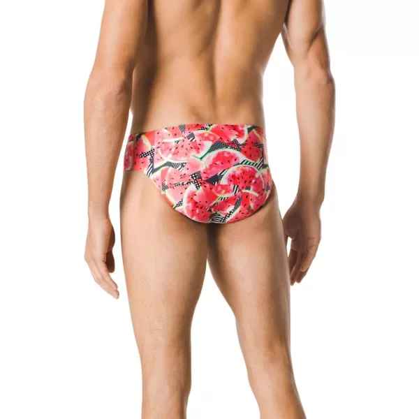 Speedo Mens Swimsuit Brief Endurance Lite Turnz PrintedDiscontinuedDeep Coral