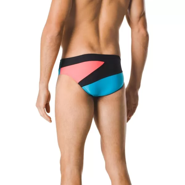 Speedo Mens Swimsuit Brief Endurance Lite Turnz PrintedDiscontinuedElectric Turquoise