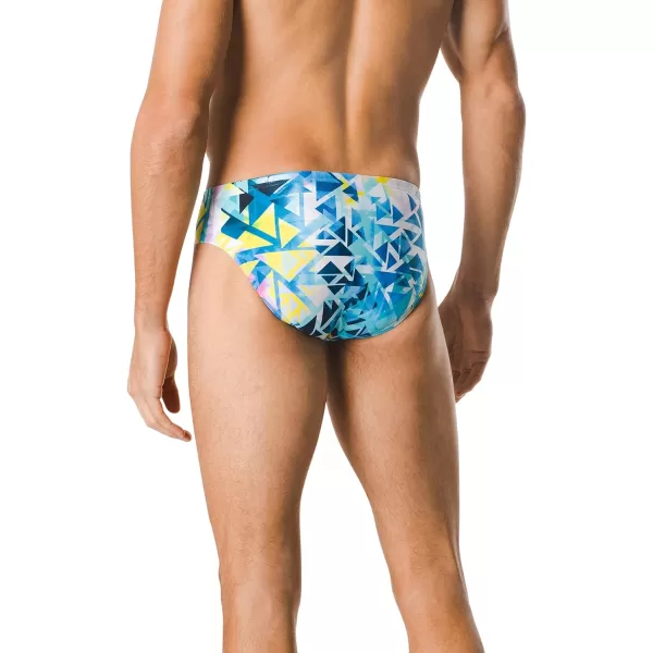 Speedo Mens Swimsuit Brief Endurance Lite Turnz PrintedDiscontinuedGreyAqua