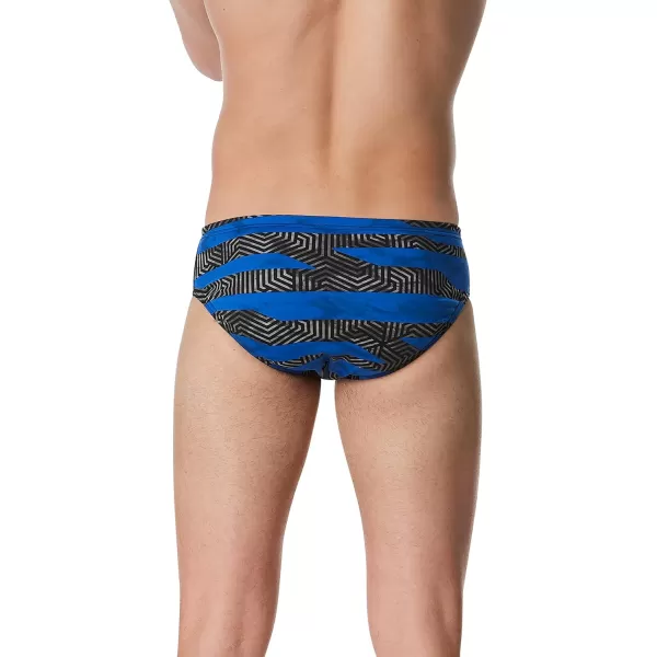 Speedo Mens Swimsuit Brief Endurance Printed Team ColorsContort Speedo Blue