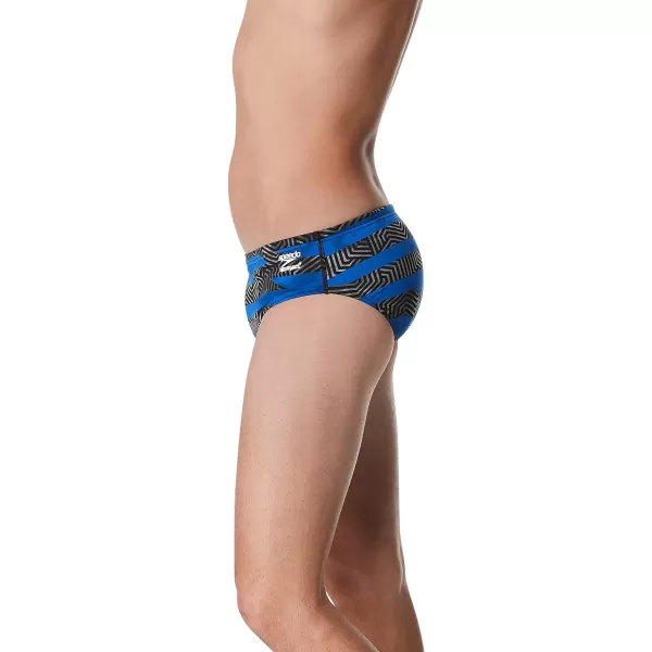 Speedo Mens Swimsuit Brief Endurance Printed Team ColorsContort Speedo Blue