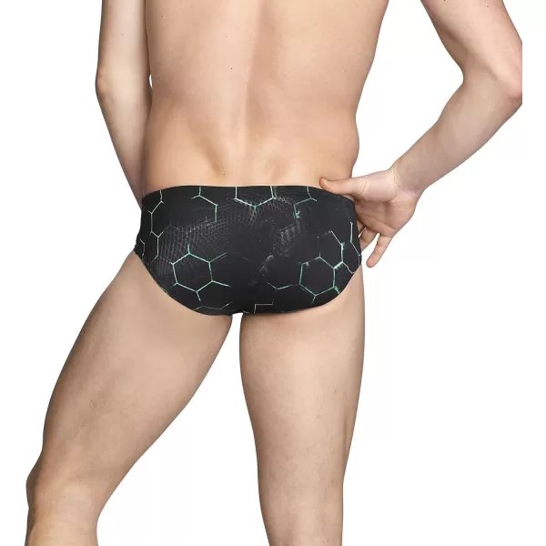 Speedo Mens Swimsuit Brief Endurance Printed Team ColorsEmerging Speedo Green